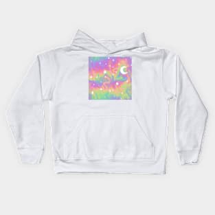 Vaporwave Rainbow Moonrise Skies Kids Hoodie